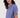 Langes T-Shirt-Kleid mit Schlitz | Violettblau