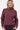 Rollkragenpullover mit farbigem Kragen | aubergine