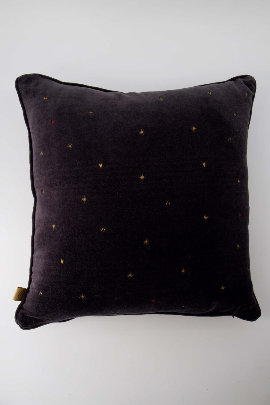 kussen velvet ster hartje 45x45cm donkerblauw | donkerblauw