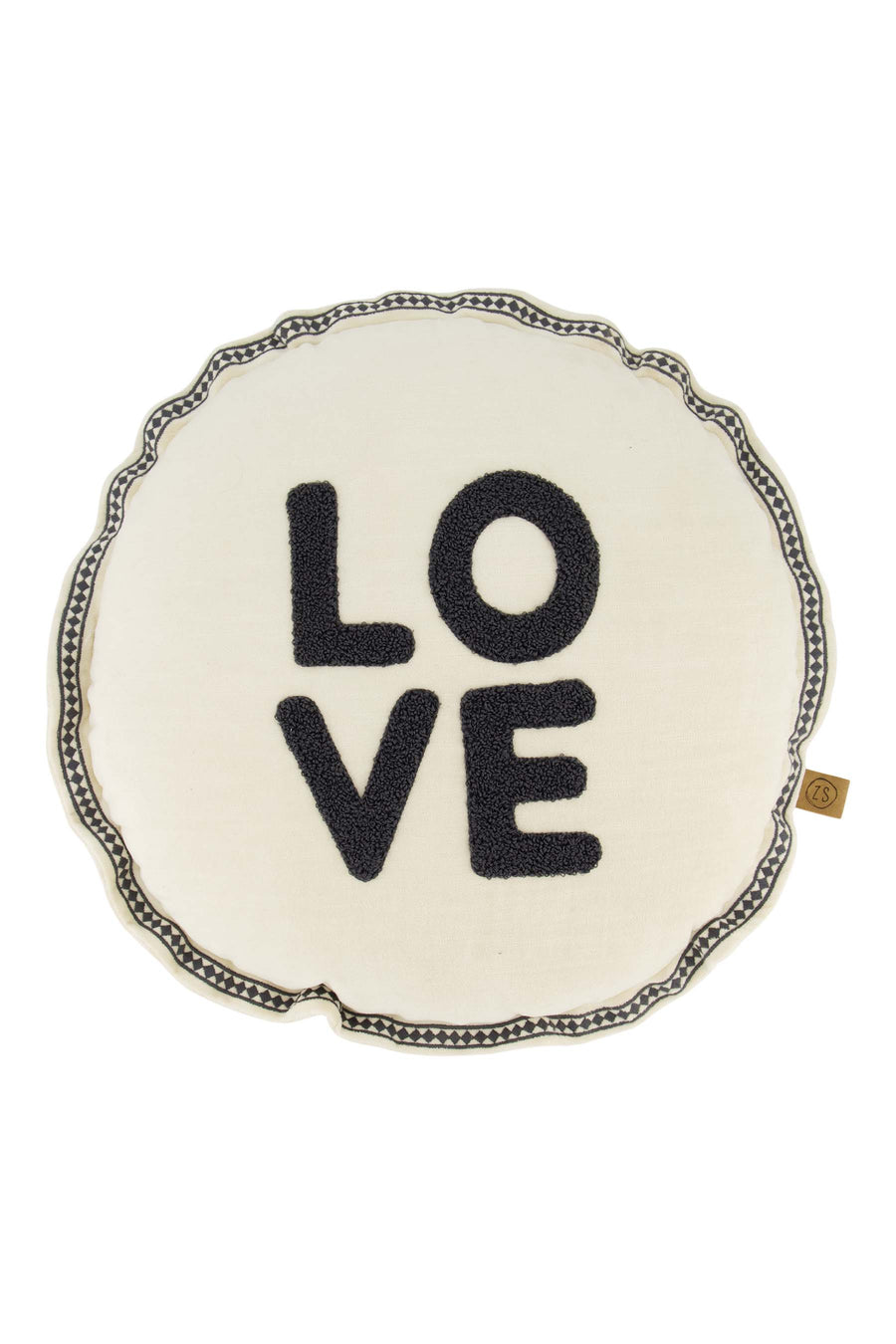Kissen rund love 45cm sand/anthrazitgrau | sand/anthrazitgrau
