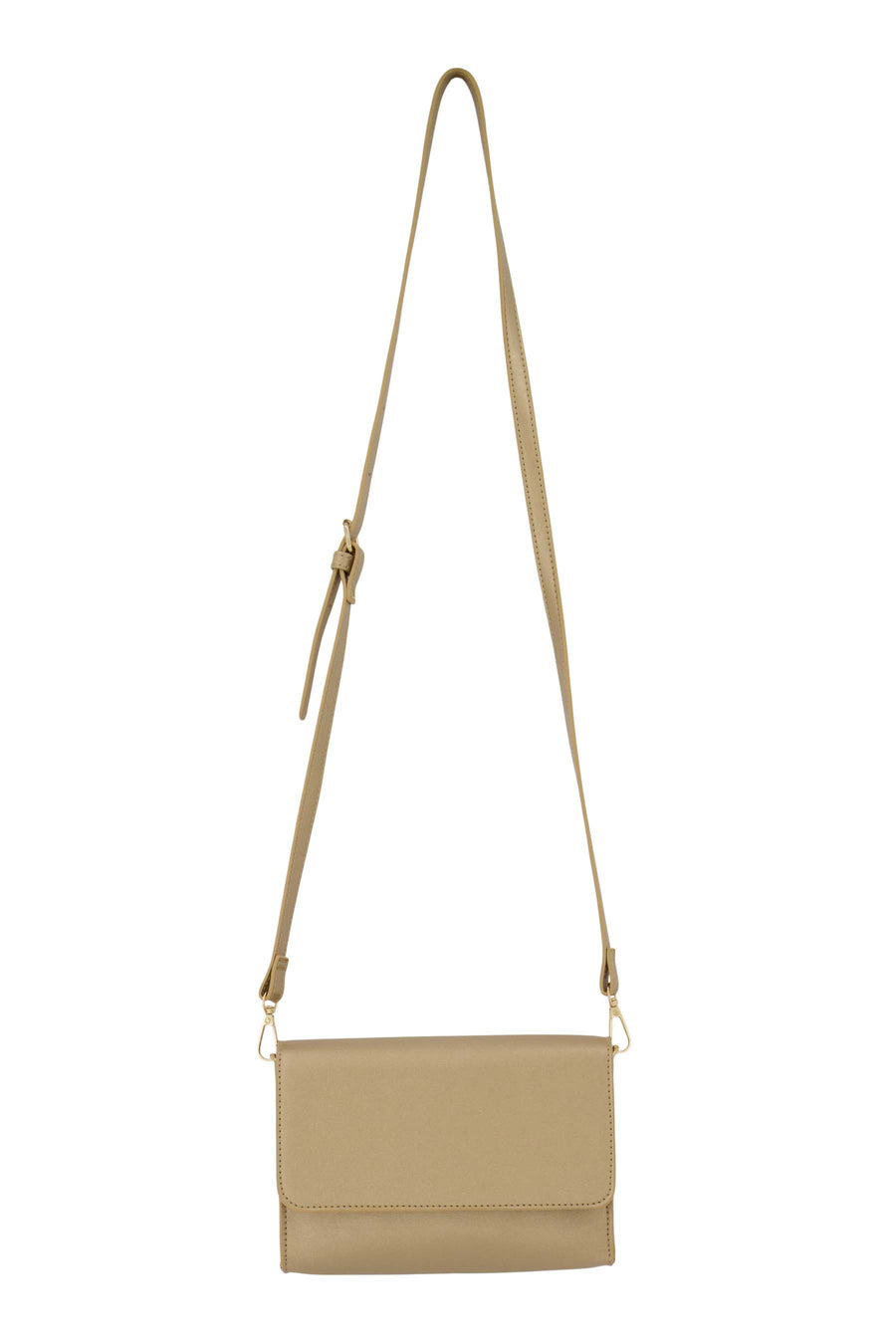 Clutch mit Herzspiegel | Champagner Gold