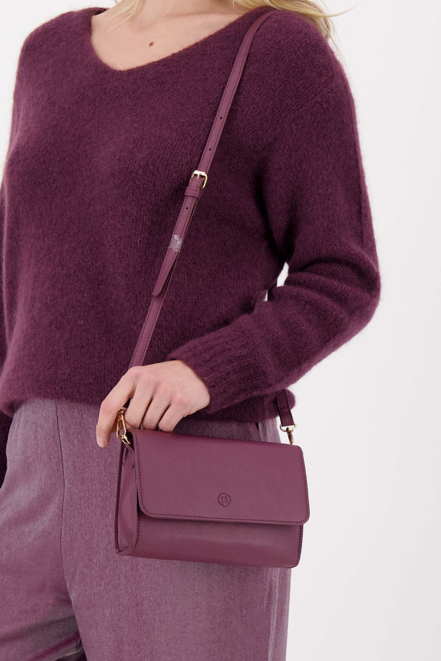 Kupplung mit Herzspiegel | aubergine