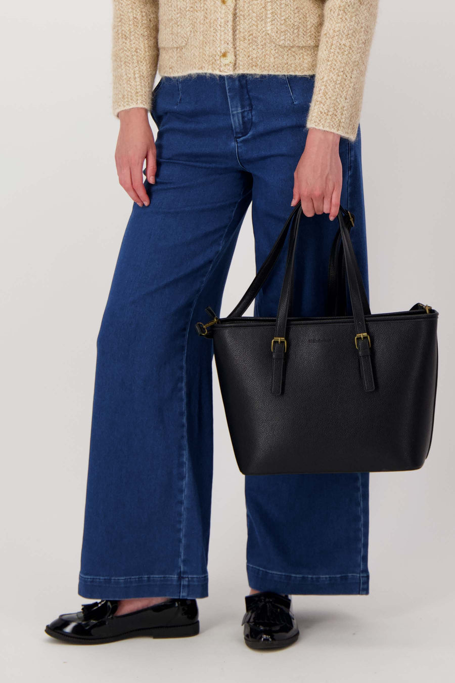 Tragetasche mit Reißverschluss | schwarz