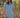 Langes T-Shirt Kleid mit Schlitz | Graublau