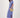 Langes T-Shirt Kleid mit Schlitz | lila blau