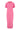 Langes T-Shirt-Kleid mit Schlitz | hellrosa