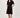 Leinen Überlappendes Kleid | schwarz