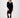 Jerseykleid V-Ausschnitt | schwarz