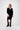 Jerseykleid V-Ausschnitt | schwarz