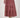 Langer gestreifter Rock mit Ikat-Print | Sand / Rotbraun