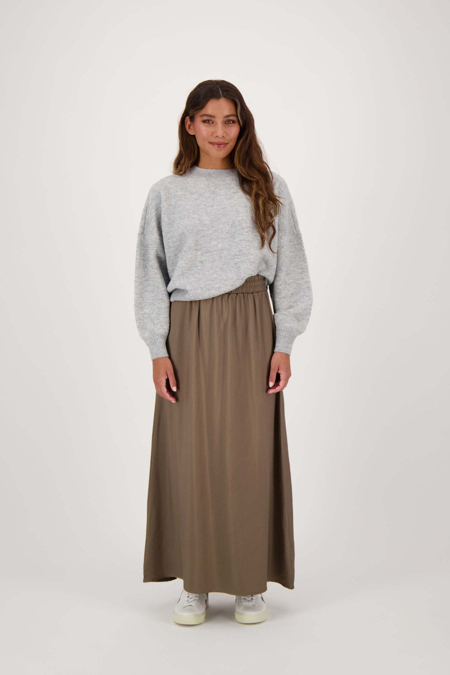 Satin-Twill-Rock | dunkelgrün