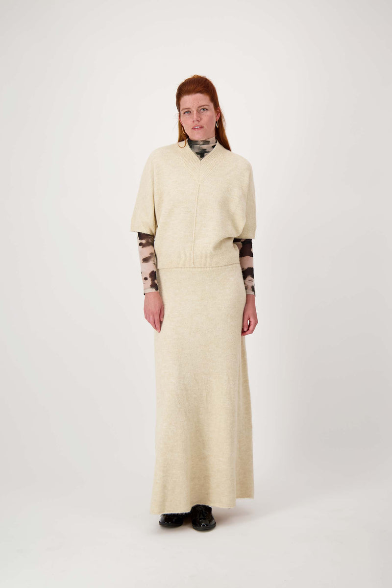 langer Strickrock | beige