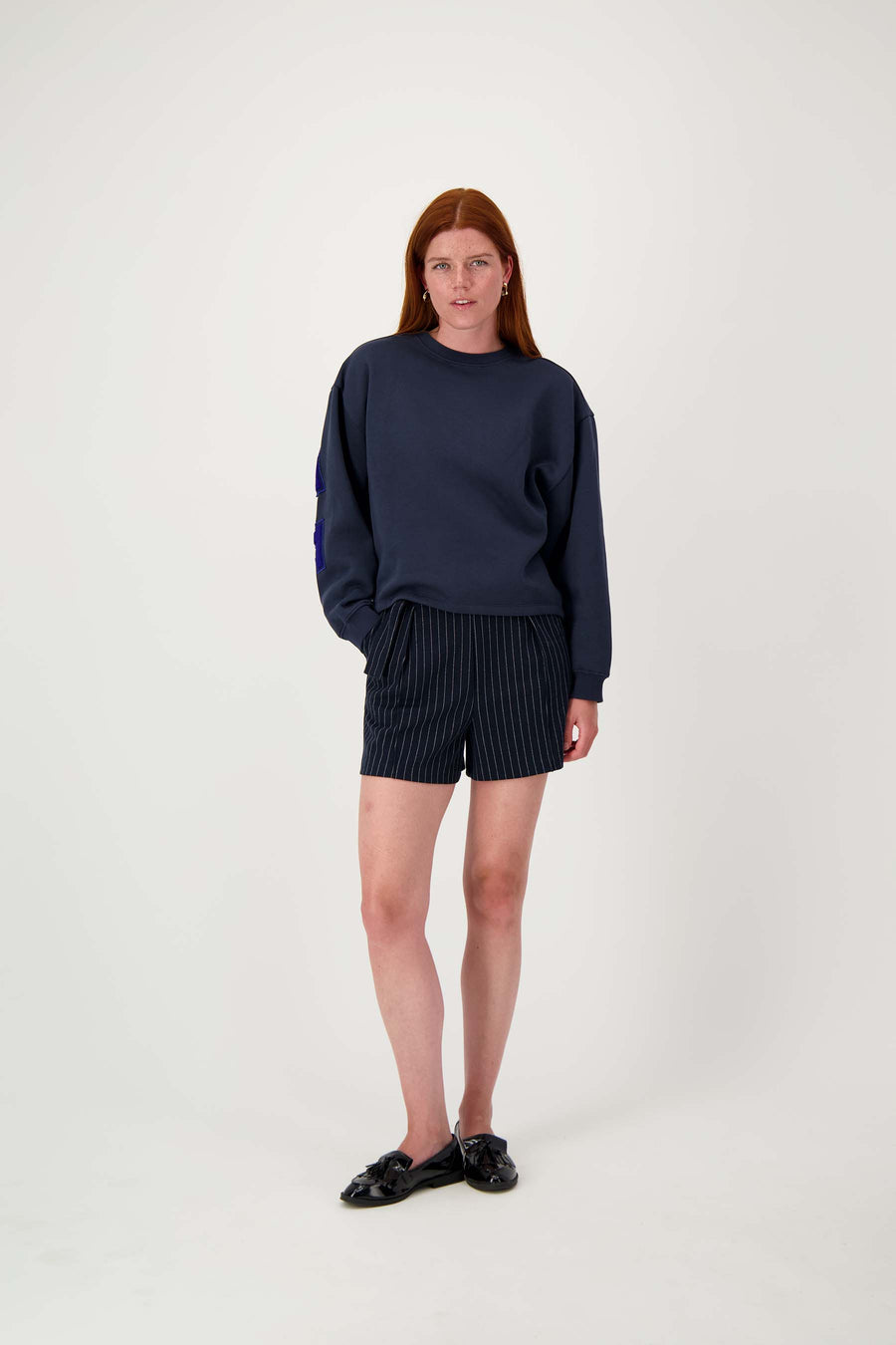 Nadelstreifen-Shorts | navy