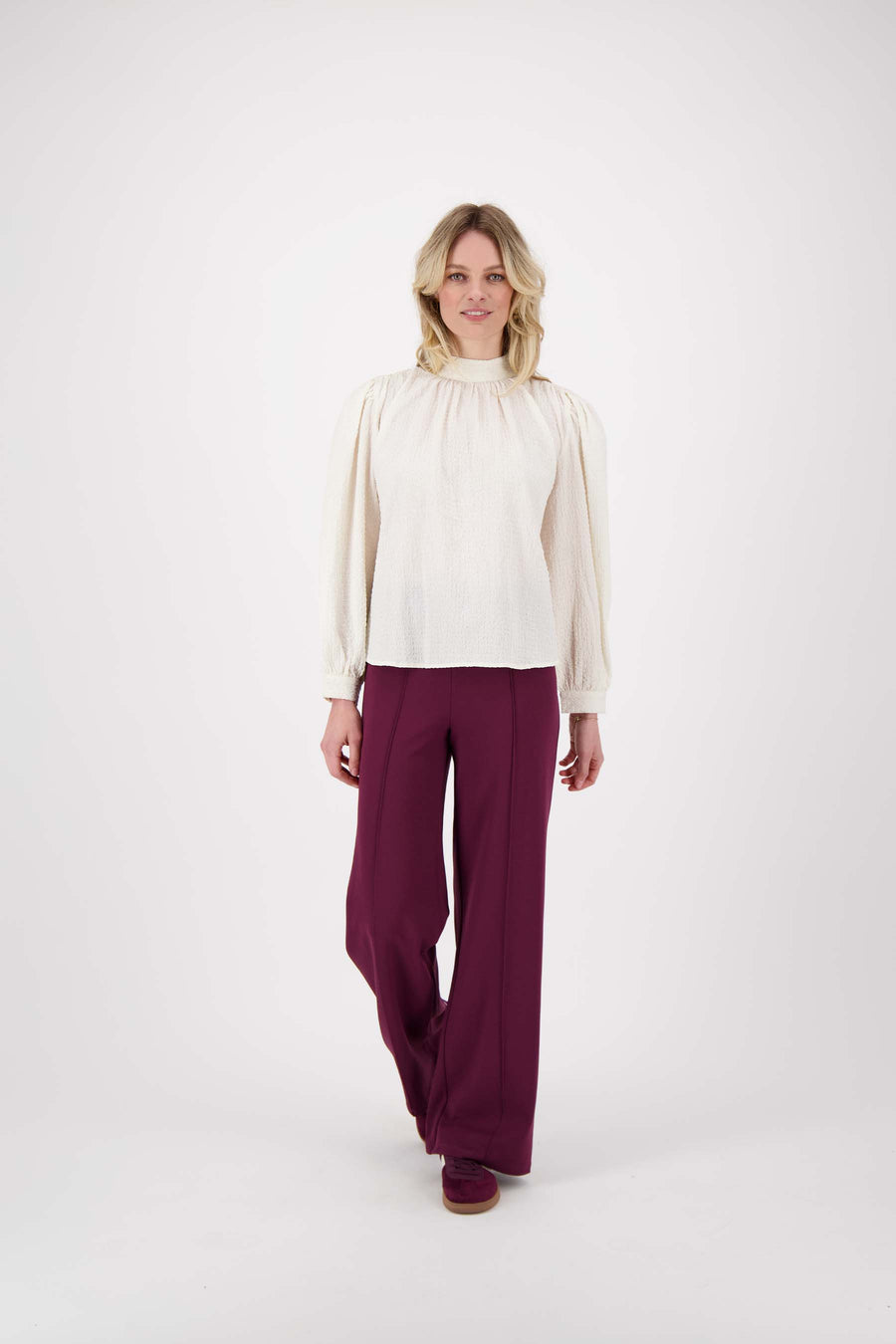 Hose mit Naht | aubergine
