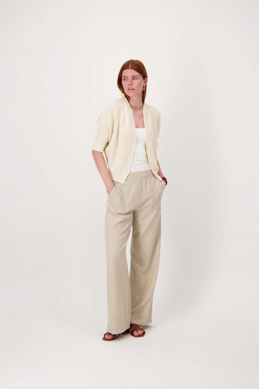 lose sitzende Hose  mit Stretch | Soft Sand