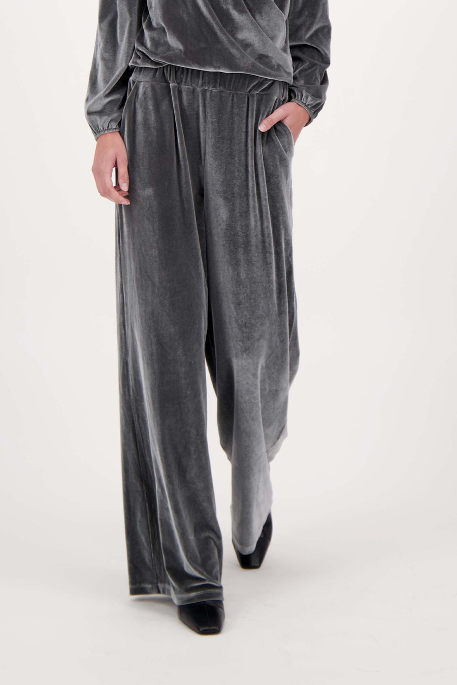 Samthose | Anthrazitgrau