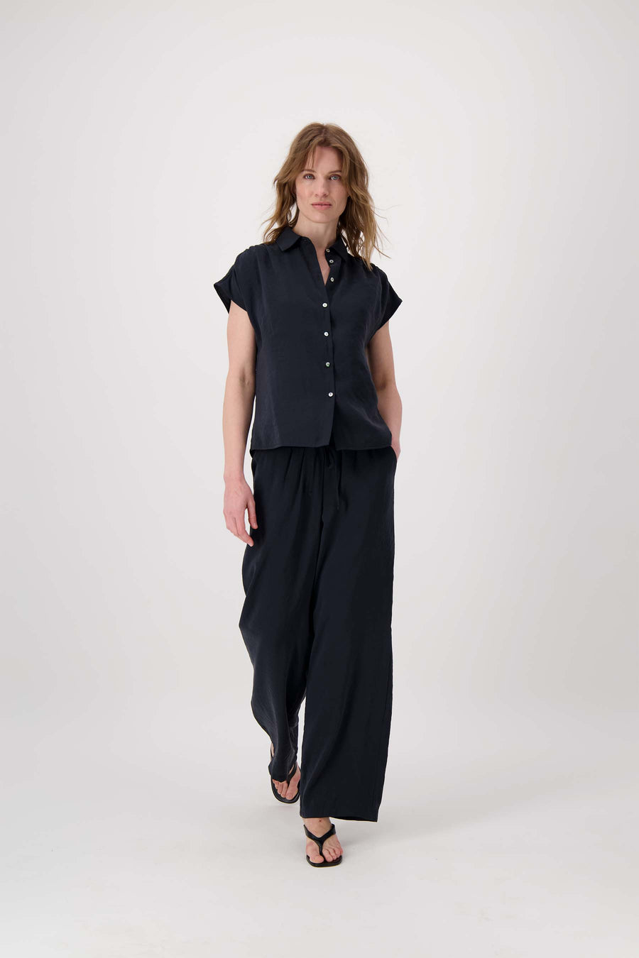 Modalhose gerade geschnitten | schwarz