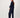 Jacquard-Hose aus Satin | marineblau
