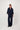 Jacquard-Hose aus Satin | marineblau
