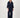 Jacquard-Hose aus Satin | marineblau