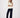Nadelstreifenhose mit Detail | navy