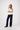 Nadelstreifenhose mit Detail | navy