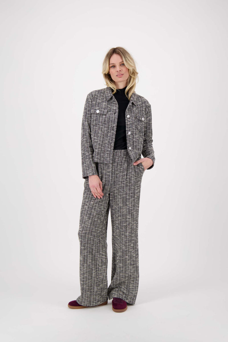 Hose aus Tweed-Stoff | mittelgrau