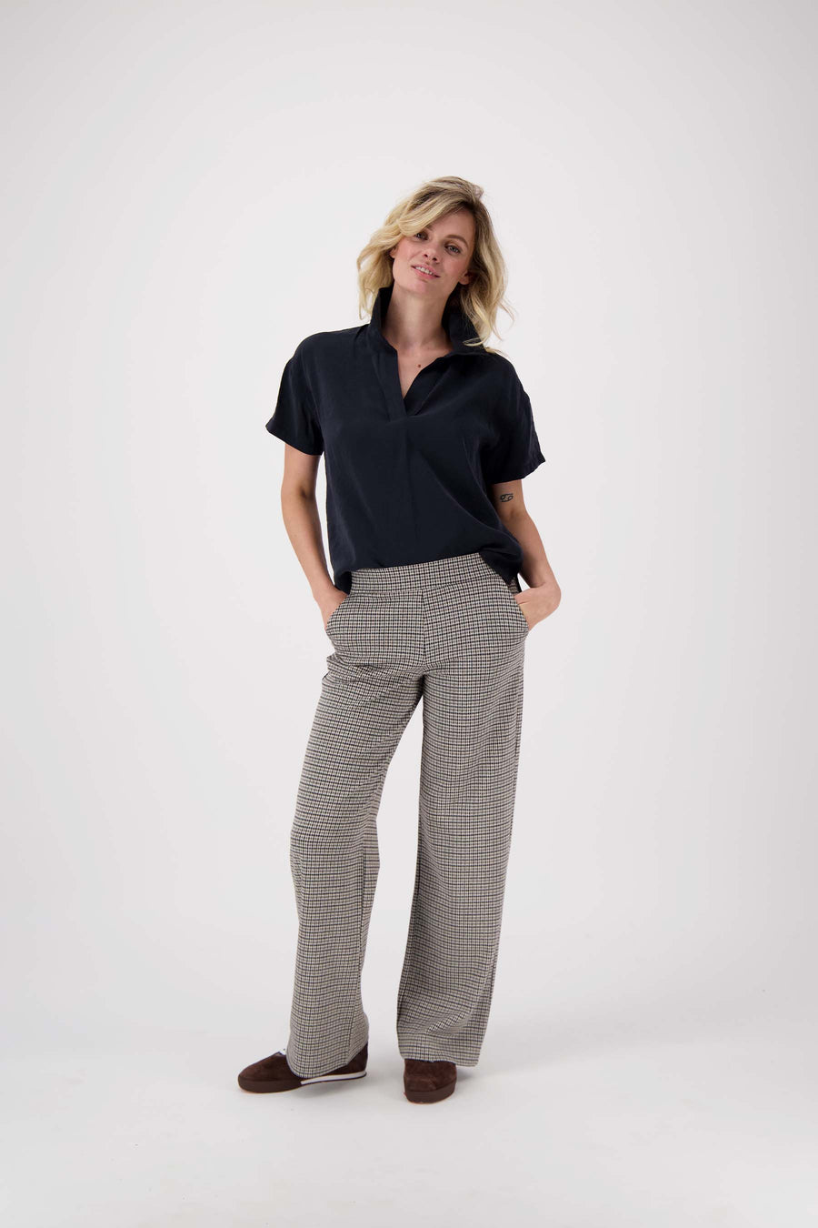 Modaltop kurzarm | schwarz