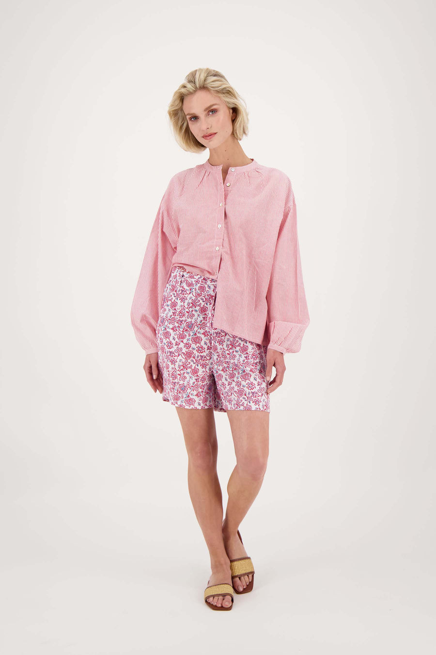 Bluse langarm mit Streifen | mehrfarbig