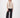 Schleifenbluse Jacke gestreift | off white / ecru