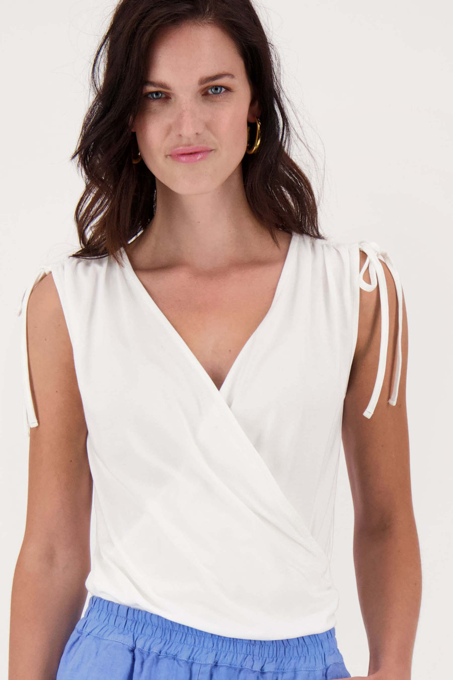 Überlappendes Oberteil | off white