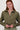 Satinbluse mit Schulterdetail | moosgrün