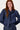 Jeansbluse mit Schleife | dark denim