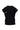 T-Shirt mit hochgekrempelten Ärmeln mit bisou | schwarz
