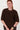 Flauschiger Pullover mit Rundhalsausschnitt | schokobraun