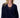 Wickelpulli aus flauschigem Garn | navy