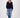 Wickelpulli aus flauschigem Garn | navy