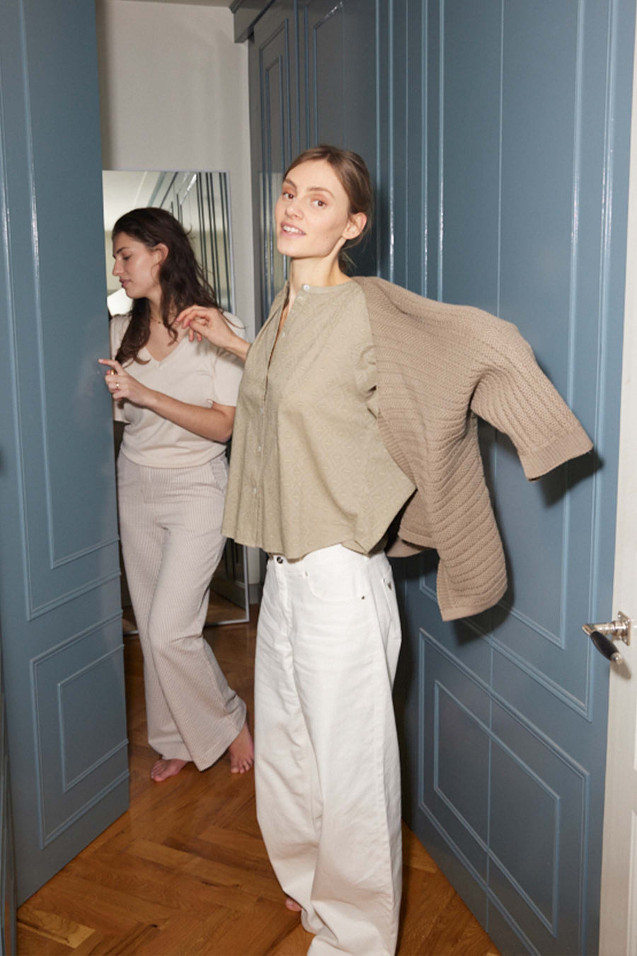 Weste Strukturnaht | khaki