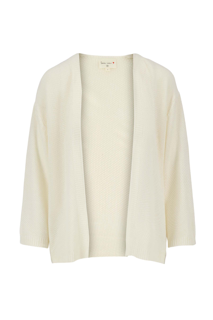 Weste mit offener Knopfleiste | off white