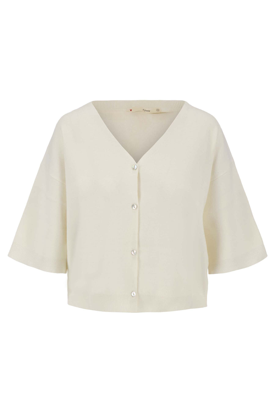 Feinstrick-Strickjacke | off white