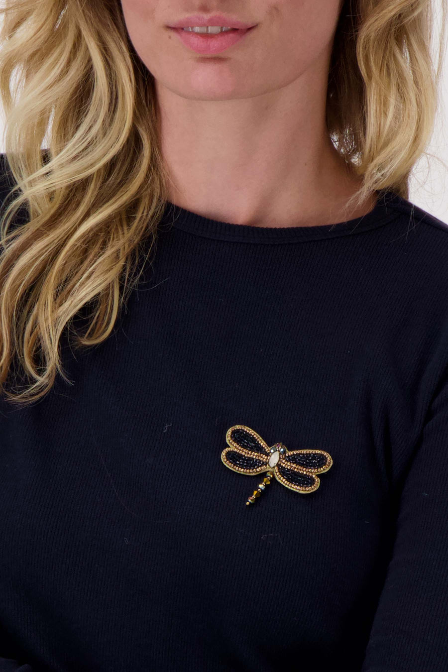 Libellenbrosche | Nachtblau