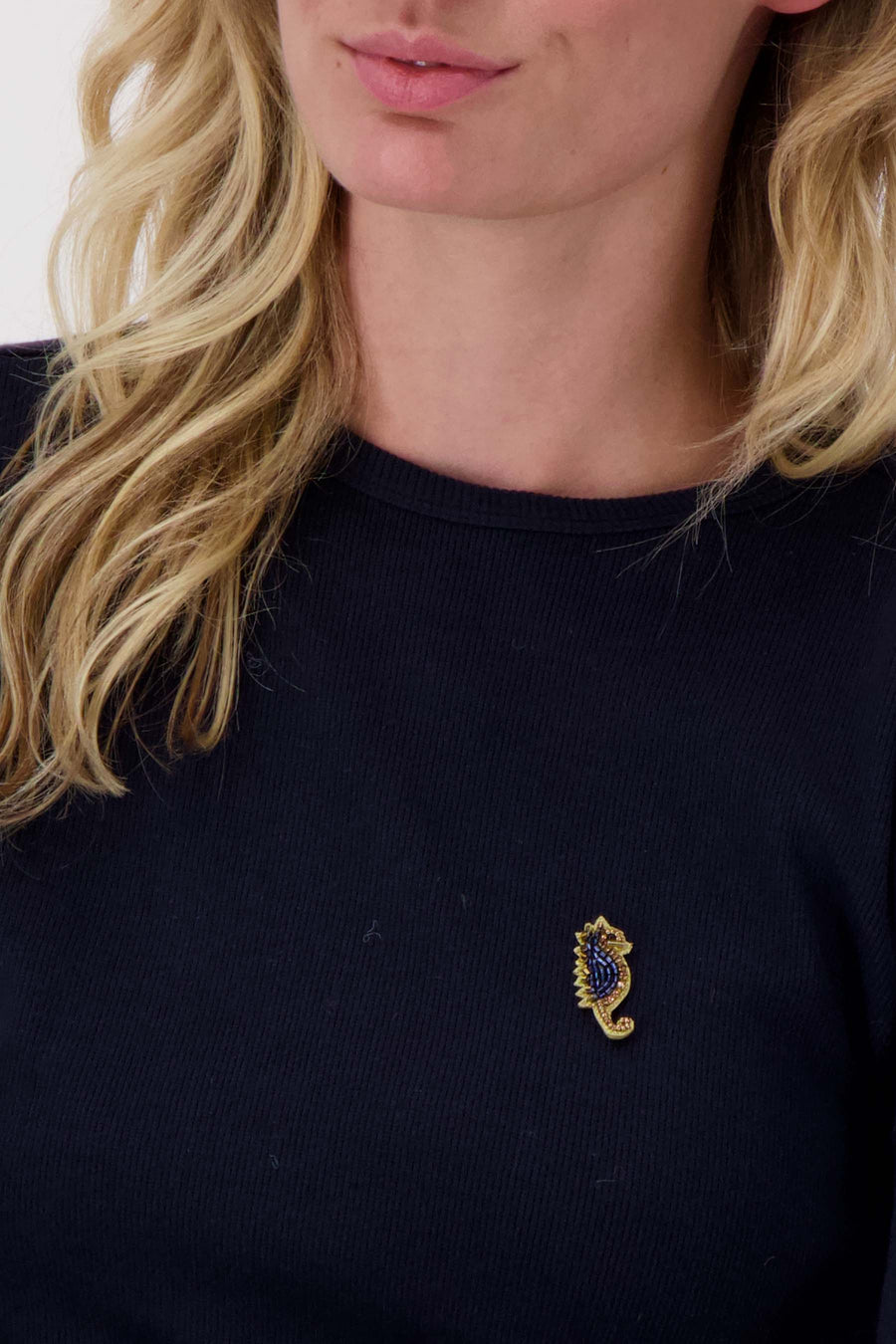 Seepferdchen-Brosche | klassisch rot