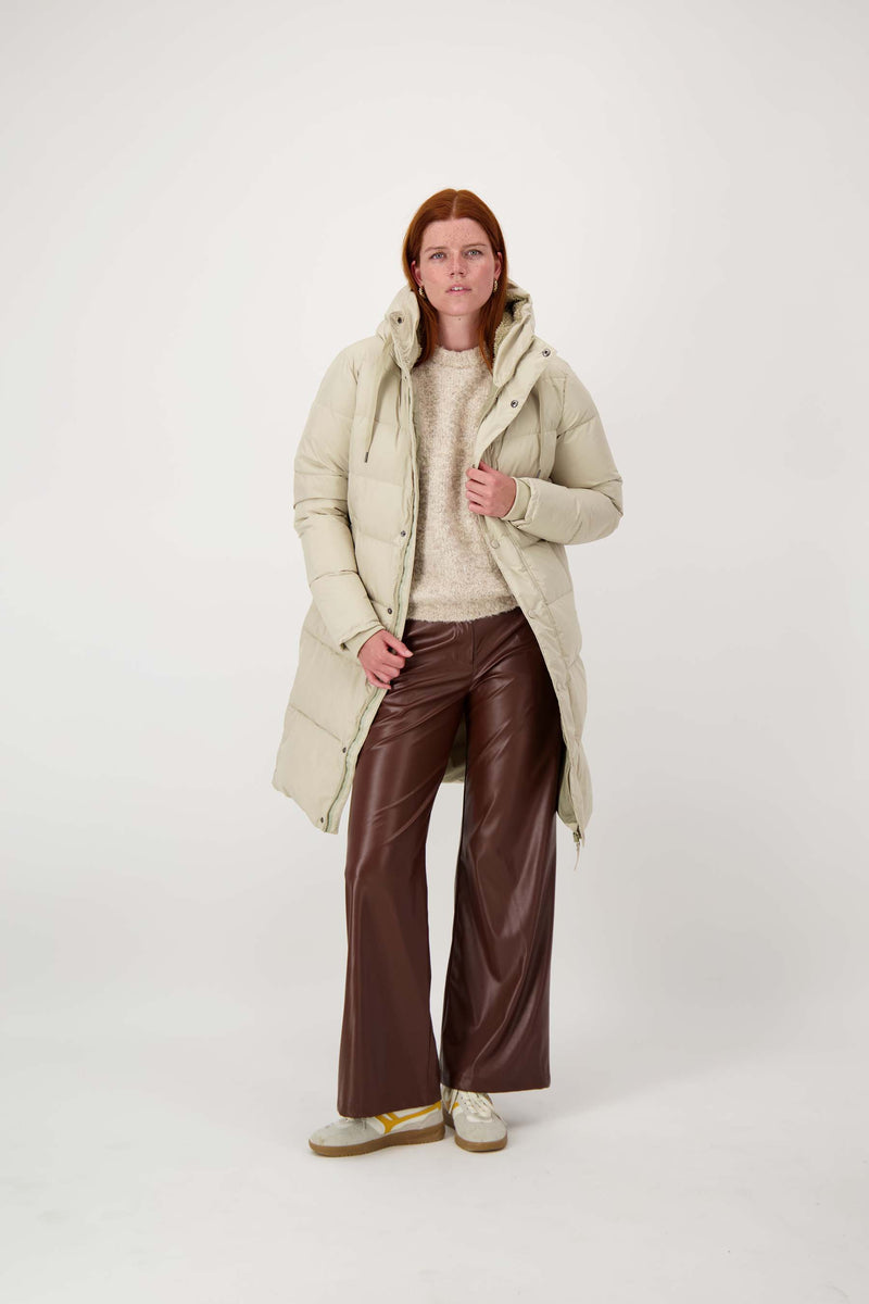 Langer Bubblecoat mit Teddy-Details | Kit