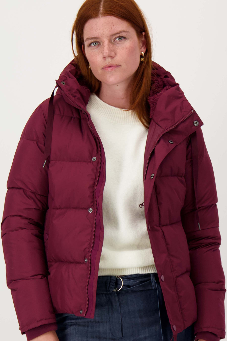 Kurzer Bubblecoat mit Teddydetails | port