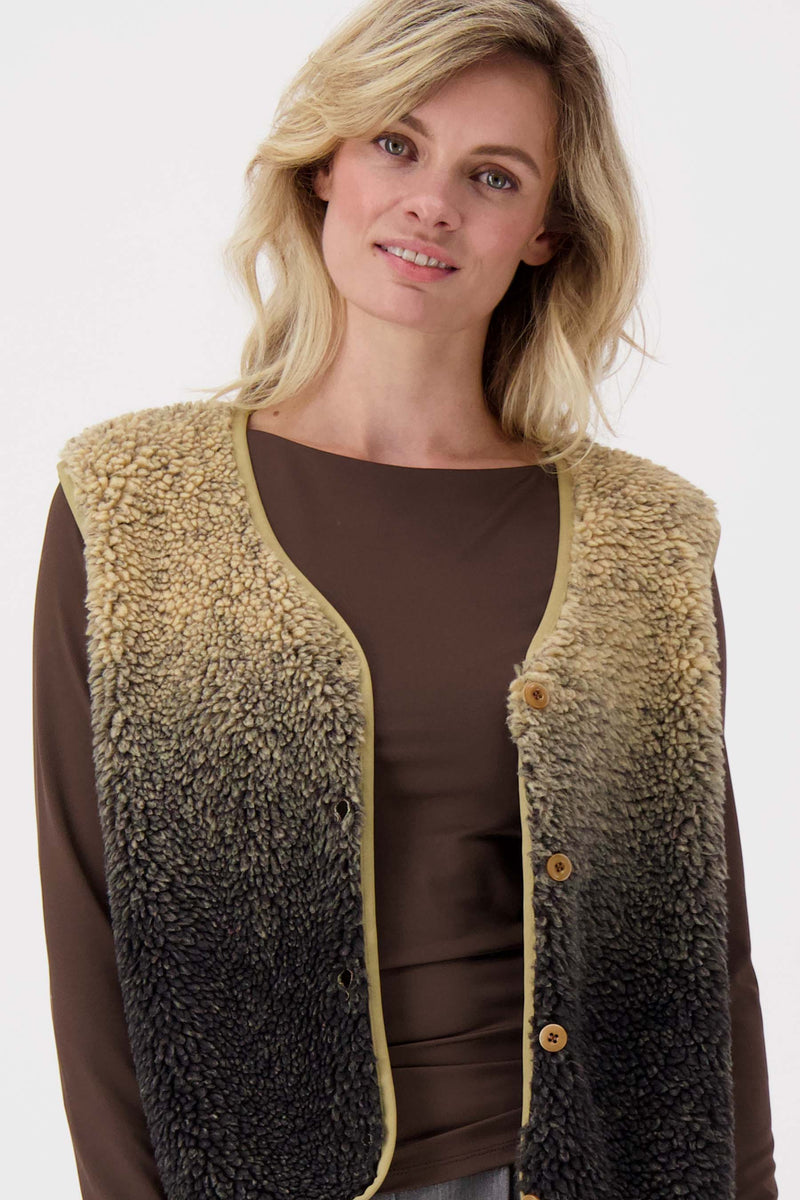 Teddy-Weste Degradé | Beige