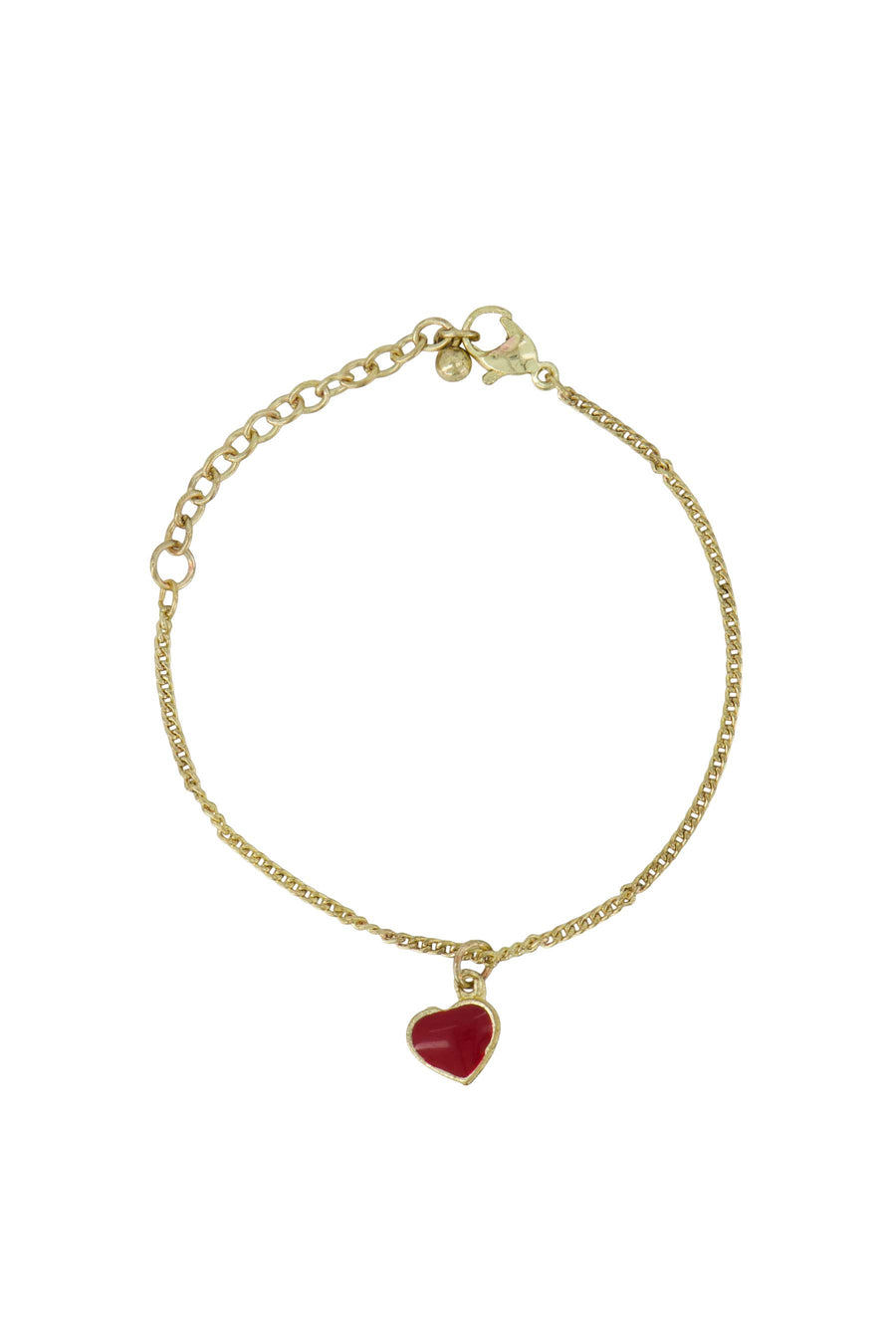 rotes herz armband gold | gold