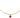 Halskette mit rotem Herz | edel rot / gold