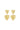 Ohrringe mit zwei Herzen Gold | Gold
