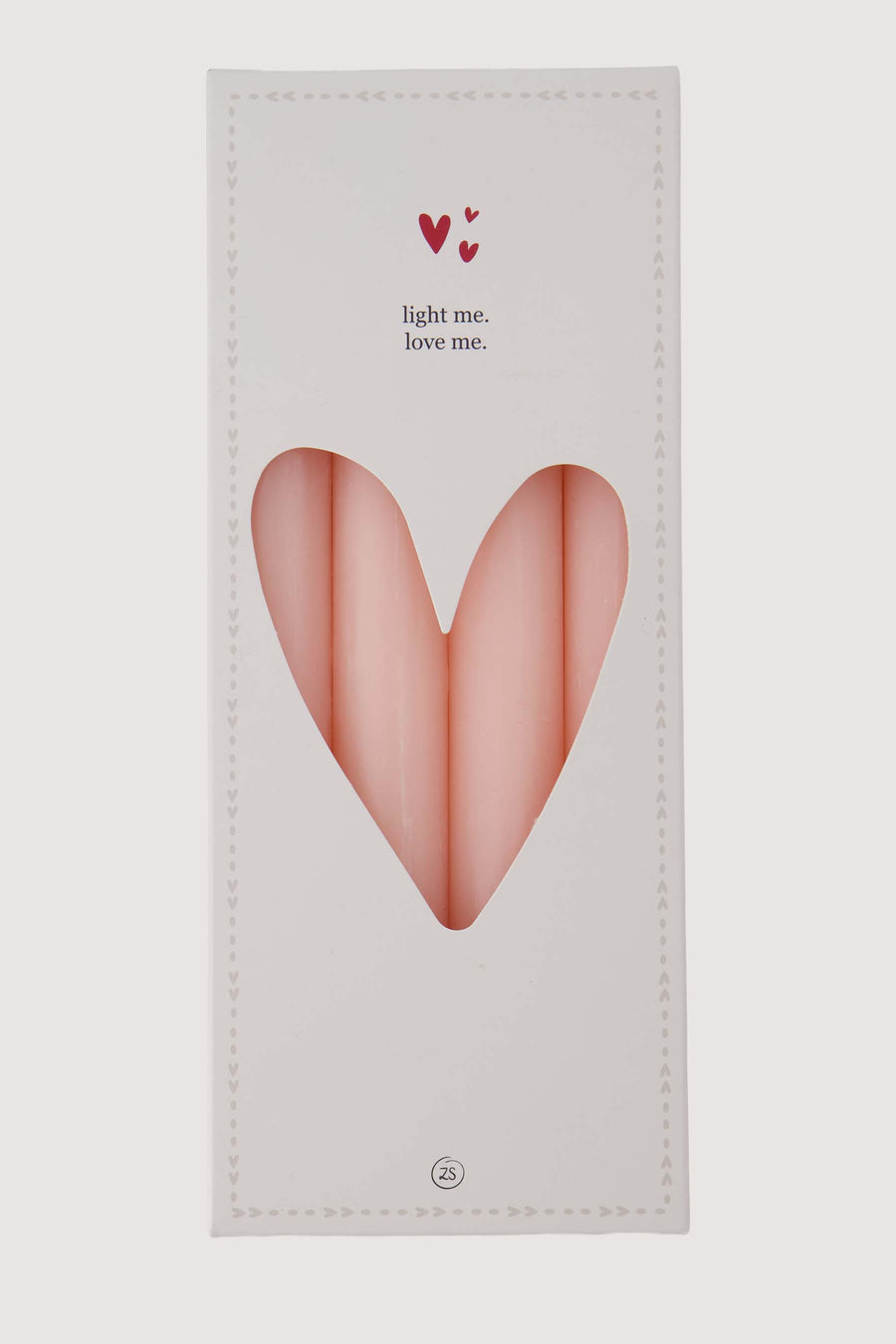 set van 4 rustieke kaarsen 20cm | roze