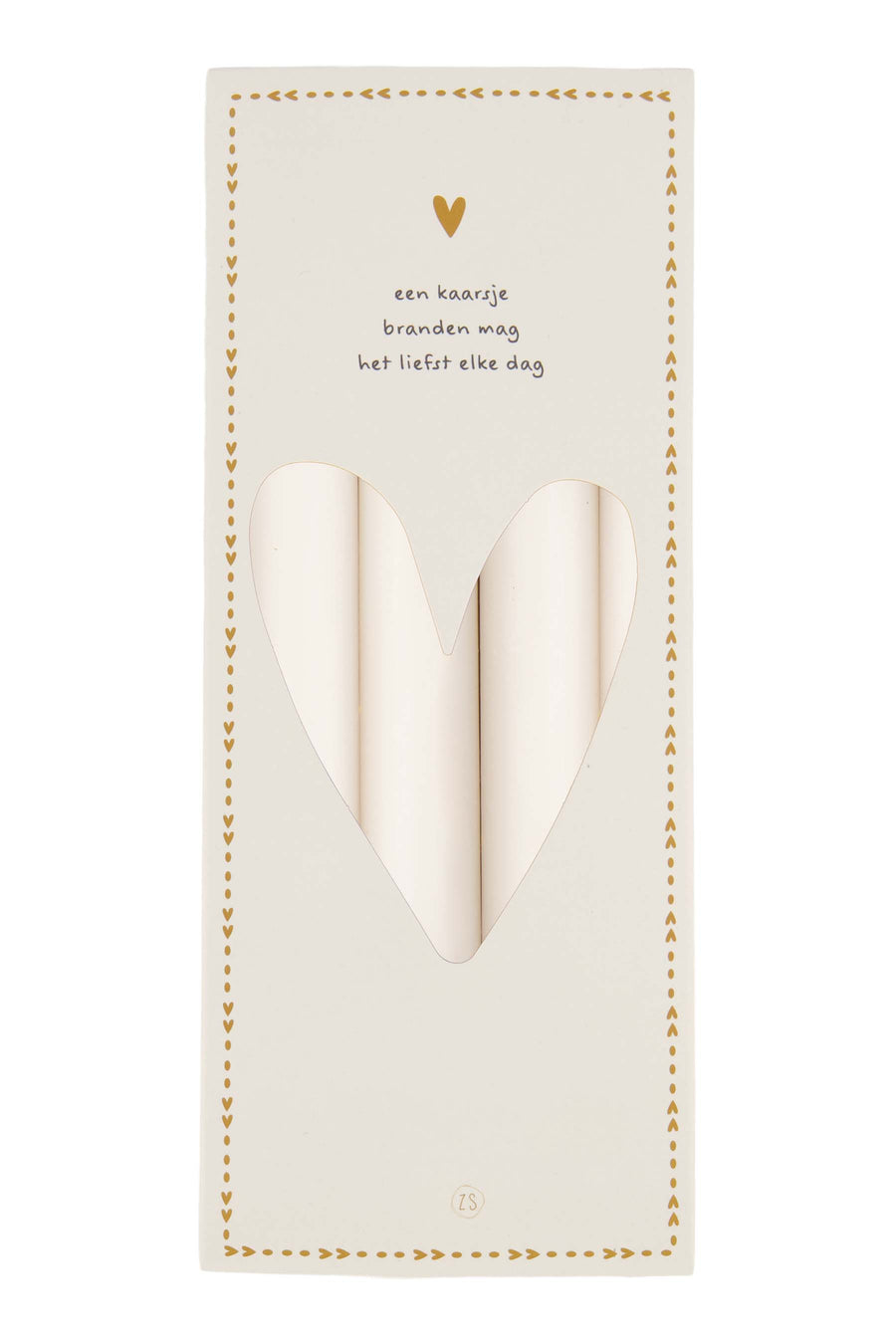 4 rustikale Kerzen 20cm | off white